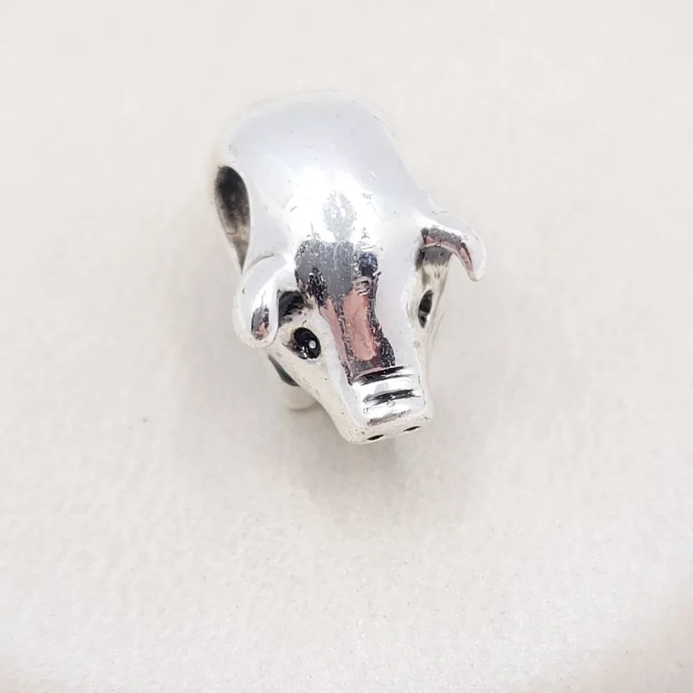 5/$25 ❤ Silver Pig Charm for Pandora Bracelets - Picture 2 of 3